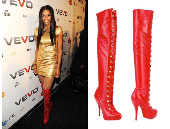 Splurge of the Day: Ciara’s Christian Louboutin Supra Red Fifre Nappa Boots