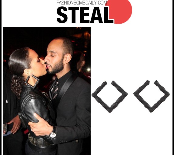 Steal: Alicia Keys’s 4th Annual Bronx Charter School for the Arts Auction Seville Michelle Anastos Black Square Bamboo Earrings