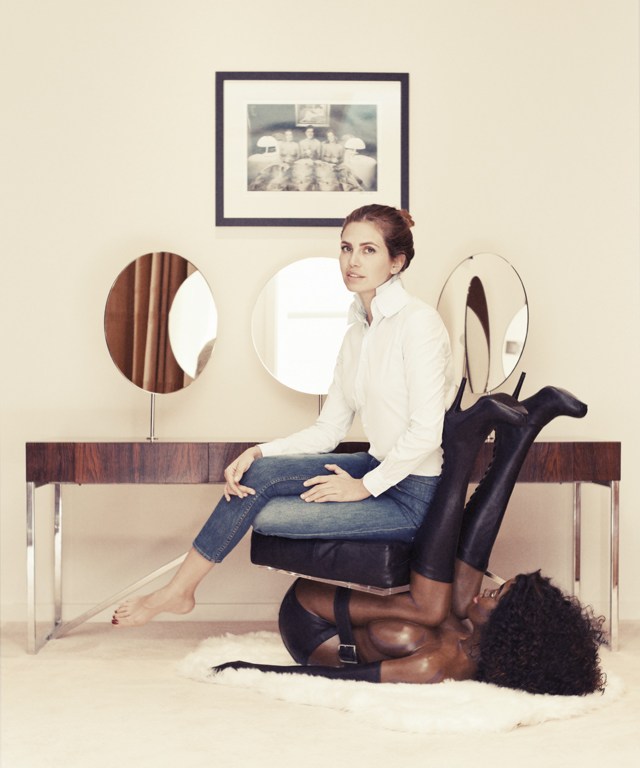 What is This? Russian Socialite and Garage Magazine Editor-In-Chief Dasha Zhukova Sits on a Black Woman Bondage Chair for Buro 24/7 Interview