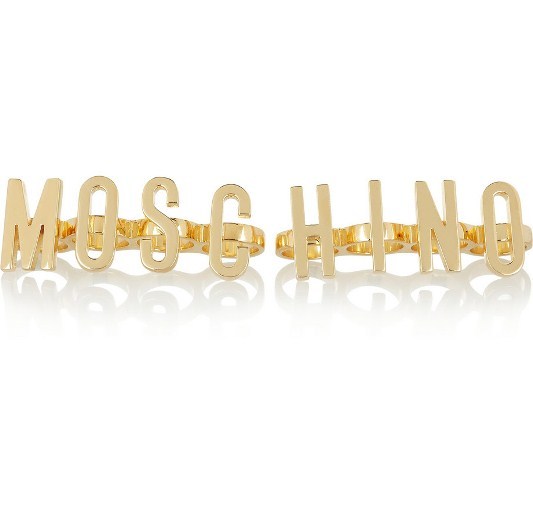 Bomb Product of the Day: Moschino + V&A’s Set Of Two Gold Plated Knuckle Rings