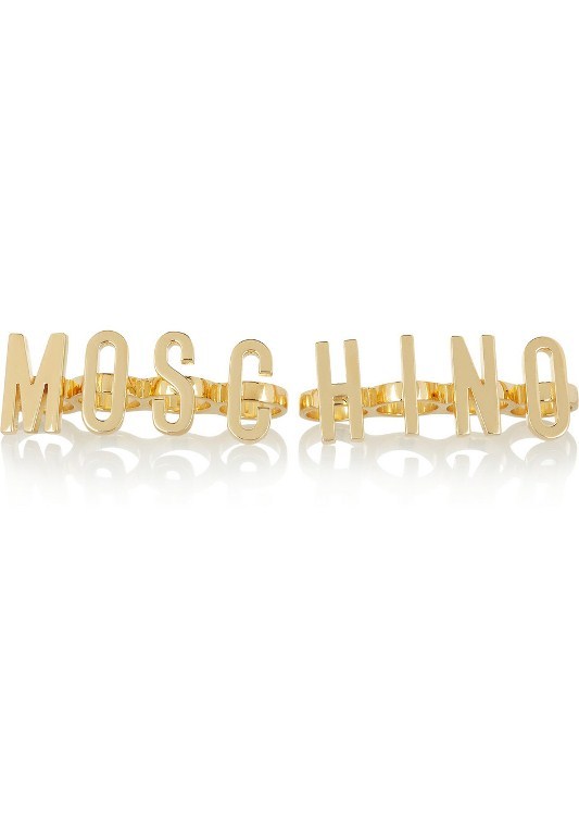Bomb Product of the Day: Moschino + V&A’s Set Of Two Gold Plated Knuckle Rings