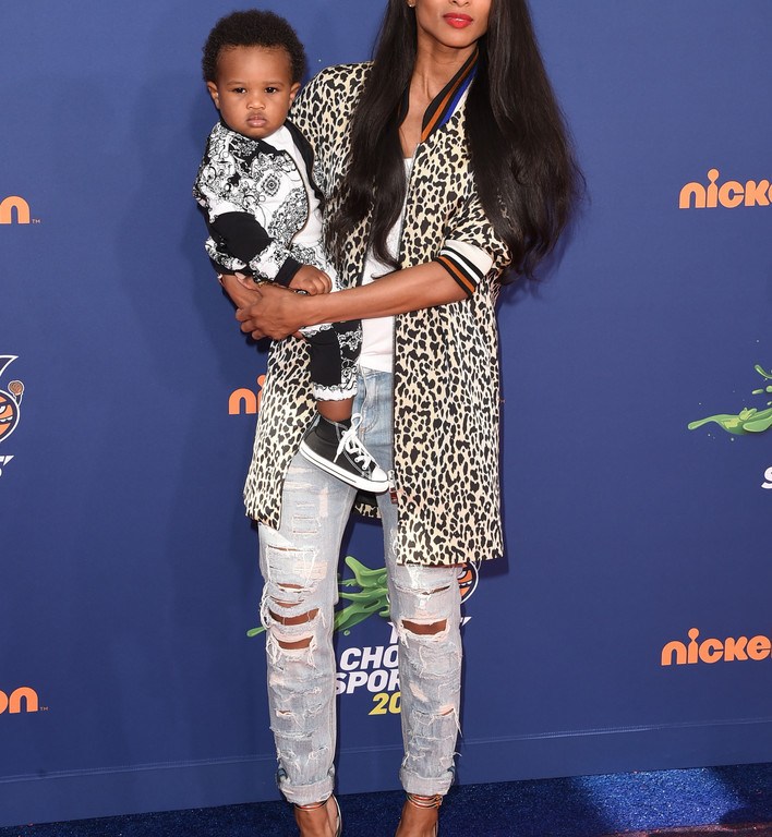 Splurge: Ciara’s 2015 Nickelodeon Kids Choice Sports Awards Bouchra Jarrar Leopard Bomber Varsity Jacket