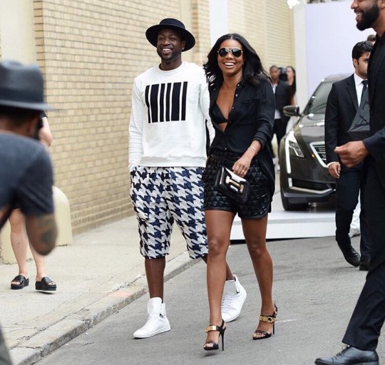 Men’s Fashion Flash: Dwyane Wade’s Men’s Fashion Week Barcode Shirt and Public School Houndstooth Jacquard Shorts