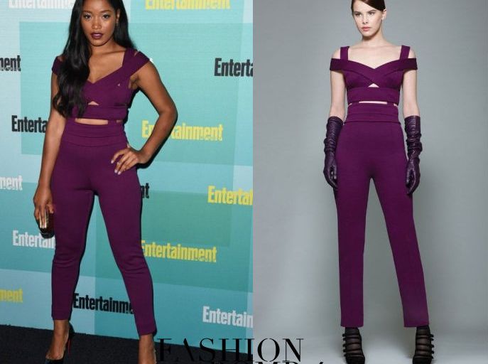 Hot! or Hmm… Keke Palmer’s 2015 Comic Con Entertainment Weekly Party Georges Chakra Fall 2015 Eggplant Cutout Jumpsuit