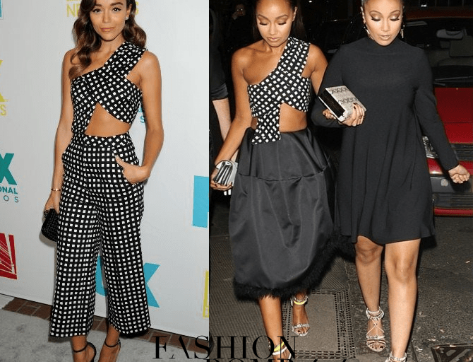 Who Wore It Better? Ashley Madekwe vs. Leigh-Anne Pinnock in Self Portrait’s Gingham Printed Cotton Gabardine Crop Top