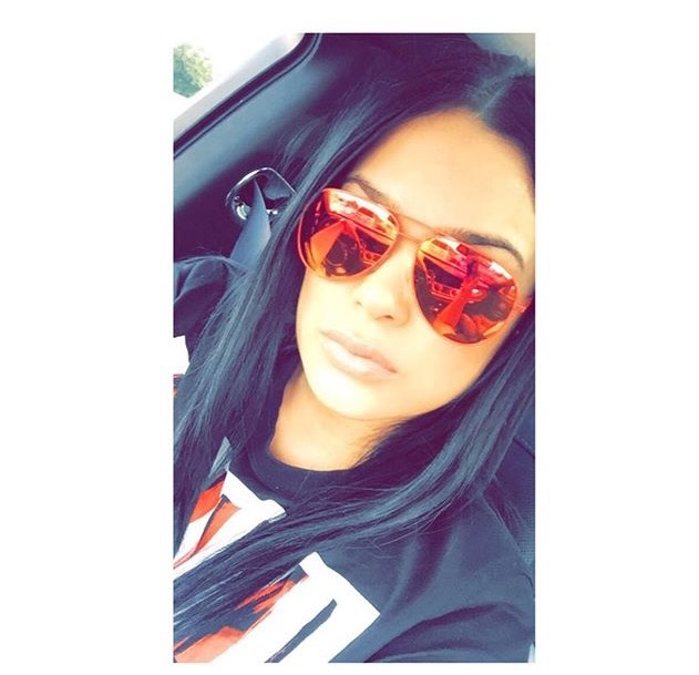 Wardrobe Query: Emily B’s Instagram Saint Laurent Classic 11 Aviator Sunglasses In Red Stainless Steel With Red and Orange Mirrored Lenses
