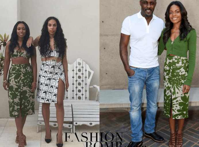Who Wore It Better? Shiona Turini vs. Naomie Harris in Michael Kors’s Spring 2014 Leaf Print Bandeau and Pencil Skirt