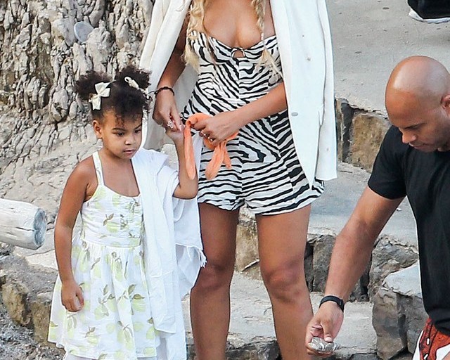 Splurge: Beyonce’s Nerano Italy Zimmermann Hyper Zebra Print Bustier Romper