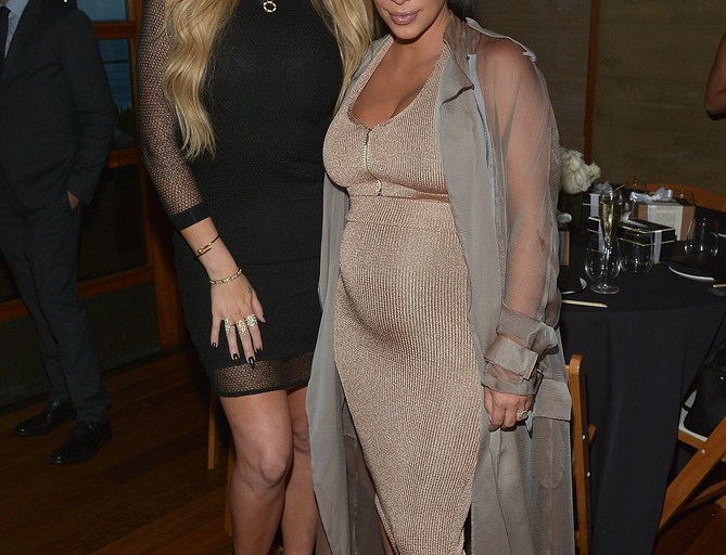 Splurge: Kim Kardashian’s Kardashian/Jenner App Launch Preview T By Alexander Wang Rib Crop Tank, Rib Knit Pencil Skirt, and Tom Ford Padlock Naked Strap Sandals