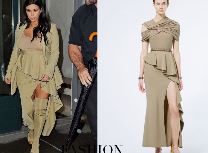 Hot! or Hmm… Kim Kardashian’s New York City Givenchy Resort 2016 Ruffle Blazer and High Waist Ruffle Pencil Skirt