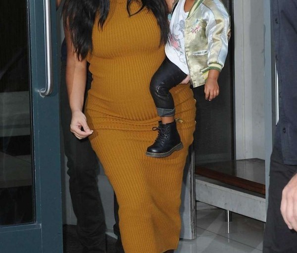 Splurge: Kim Kardashian’s New York City LaQuan Smith Sleeveless High Neck Ribbed Knit Maxi Dress