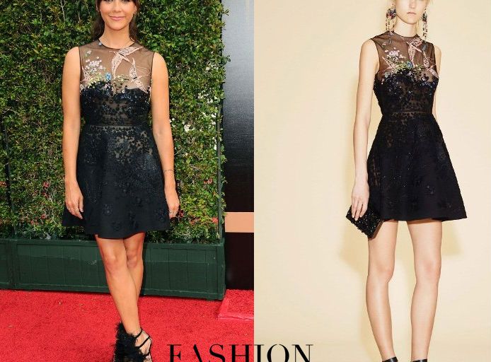 Hot! or Hmm… Rashida Jones’s 2015 Creative Arts Emmy Awards Valentino Resort 2016 Embroidered Sequin Illusion Dress