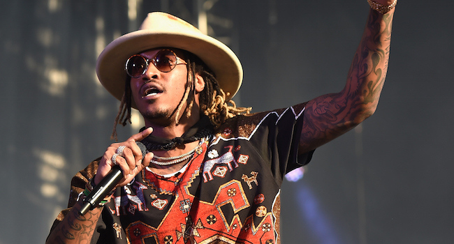 Men’s Fashion Flash: Future’s Made In America 2015 Givenchy Columbian Carpet-Pattern Shirt and Hermes Accessories