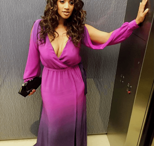 Splurge: Dascha Polanco’s Fun Fearless Latina Awards Jay Godfrey Purple Ombré Gown