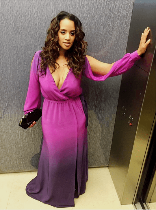 Splurge: Dascha Polanco’s Fun Fearless Latina Awards Jay Godfrey Purple Ombré Gown