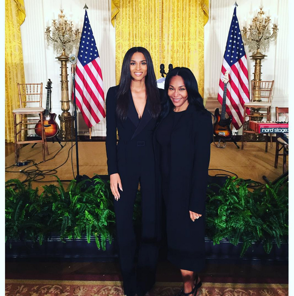 Look for Less: Ciara’s White House Better Make Room Campaign Ralph Lauren Long Sleeve Black Tuxedo Giana Jumpsuit