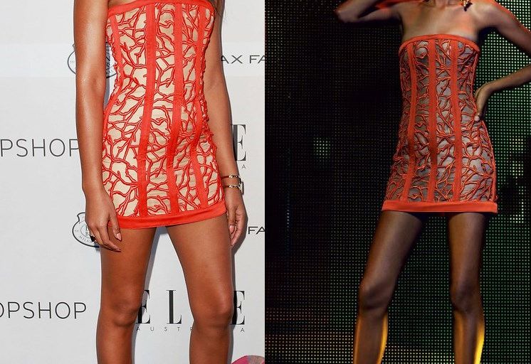 Hot! or Hmm… Chanel Iman’s ELLE Style Australia Awards Balmain Resort 2016 Strapless Branch Embroidered Mini Dress
