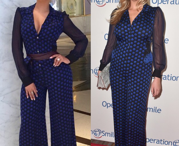 Who Wore it Better? Kate Upton vs. Lala Anthony in Diane von Furstenberg’s Cathy Polka Dot Jumpsuit