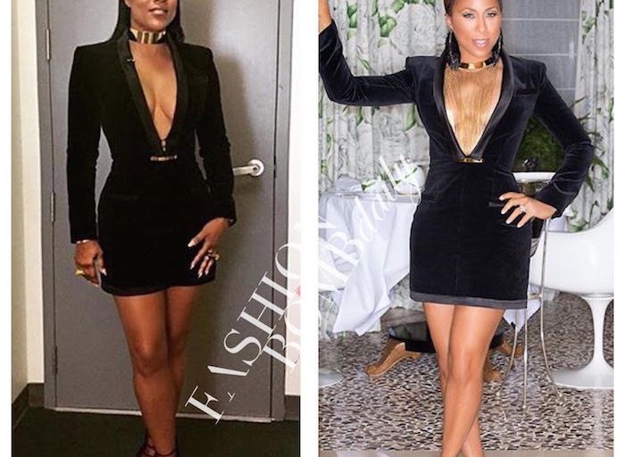 Who Wore it Better? Shaunie O’Neal vs. Marjorie Harvey in Balmain’s Black V-Neck Velvet Dress