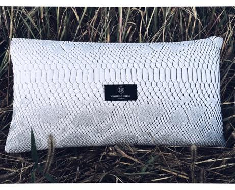 Bomb Product of the Day: Cemetric Derell’s Gray Embossed Snakeskin Leather Clutch