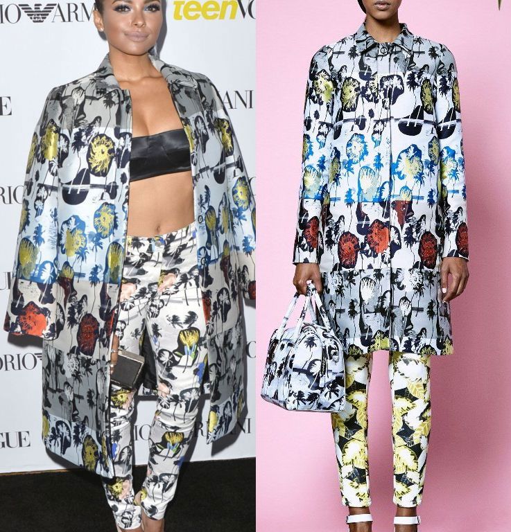 Hot! or Hmm… Kat Graham’s Teen Vogue 13th Annual Young Hollywood Issue Launch Party Opening Ceremony Resort 2015 Printed Suit