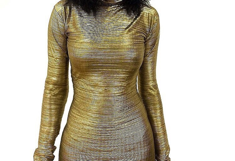 Bomb Product of the Day: Thrilla Seven’s Trophy Gold Turtleneck Dress
