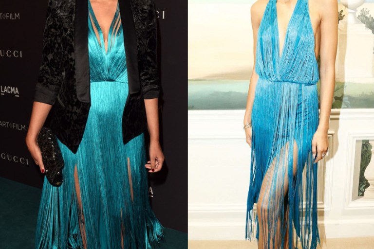 Who Wore it Better? Rachel Roy vs. Zendaya in Tamara Mellon’s Turquoise Fringe Cocktail Dress