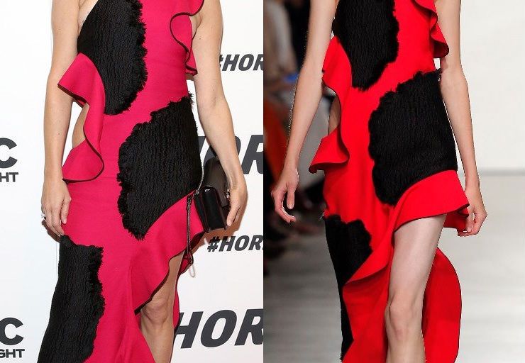 Hot! or Hmm… Chloe Sevigny’s <em>Horror</em> New York Premiere Proenza Schouler Spring 2016 Pink and Black Ruffle Dress