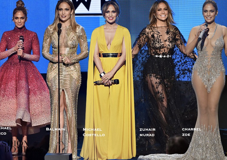 Jennifer Lopez’s 2015 American Music Awards Outfits: Zuhair Murad, Charbel Zoe, Michael Cinco, and more!