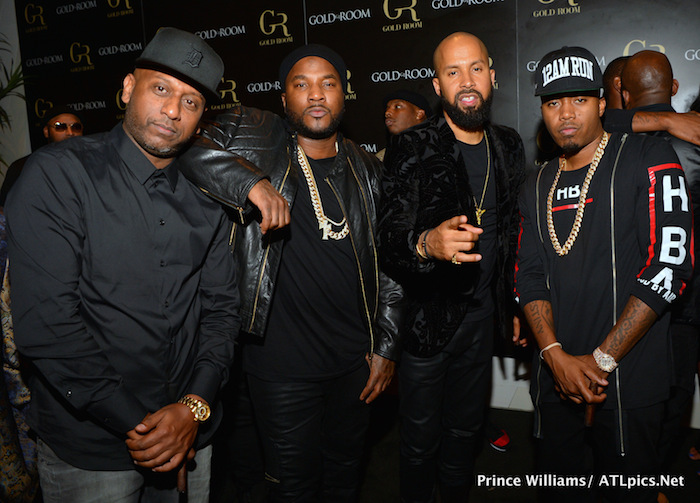 Men’s Fashion Flash: Nas Kenny Burns Gold Room Birthday Bash Hood by Air Double Zip Logo T-Shirt