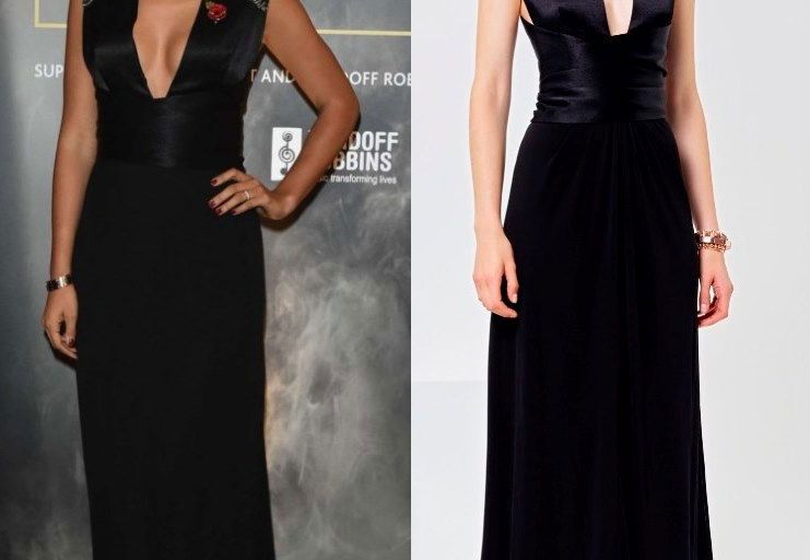 Hot! or Hmm… Rochelle Humes’s 2015 Music Industry Trust Awards Issa Resort 2016 Black V-Neck Gown