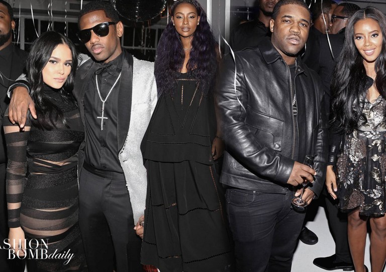 Splurge: Emily B’s Fabolous Platinum Birthday Party Emilio Pucci Black Banded Wool and Mesh Dress + On the Scene with Swizz Beatz, Diddy, Justine Skye, and More!