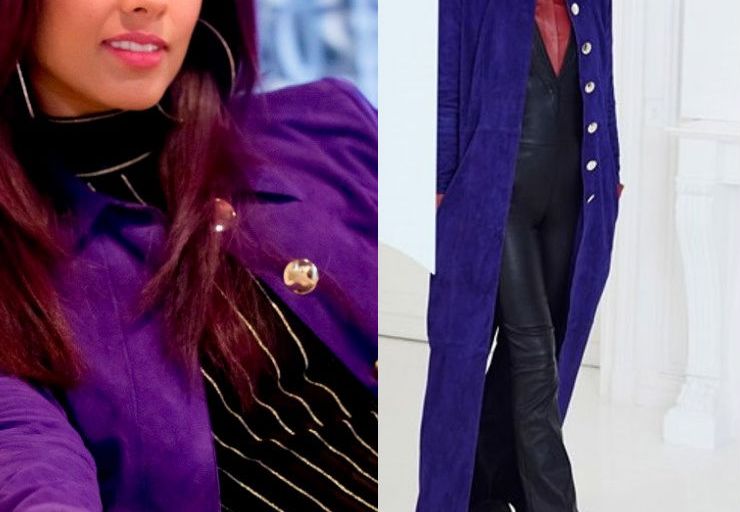 <em>Empire</em> Episode 9 Fashion Sneak Peek: Alicia Keys in Jitrois’s Fall 2015 Purple Suede Coat and a Roberto Cavalli Striped Sweater