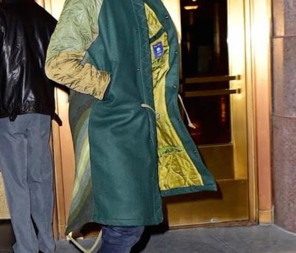 Men’s Fashion Flash: Chris Brown’s Power 105.1 Maharishi Wool Quilted Paneled Green Long Bomber Style Coat And Adidas Originals SL Loop Moc Shoes