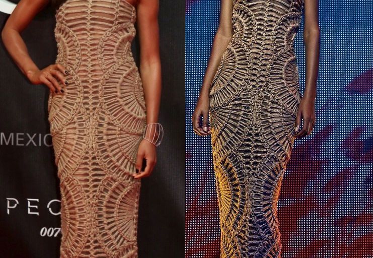 Hot! or Hmm… Naomie Harris’s <em>Spectre</em> Mexico City Premiere Balmain Resort 2016 Crochet One Shoulder Gown