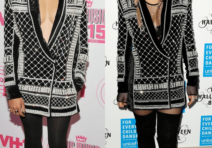 Who Wore It Better? Kat Graham vs. Rita Ora in Balmain x H&M’s Pearl Embellished Blazer