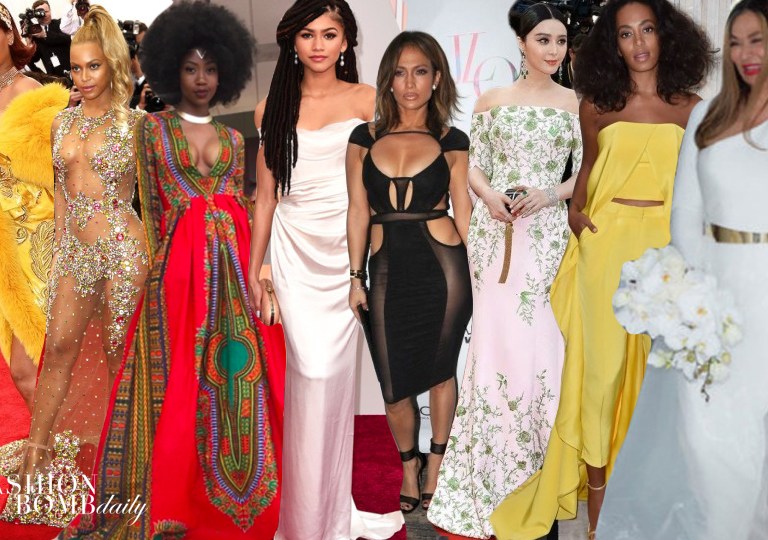 Best of 2015: Outfit of the Year with Rihanna in Guo Pei, Zendaya Coleman in Vivienne Westwood, J. Lo in Bao Tranchi, and More!