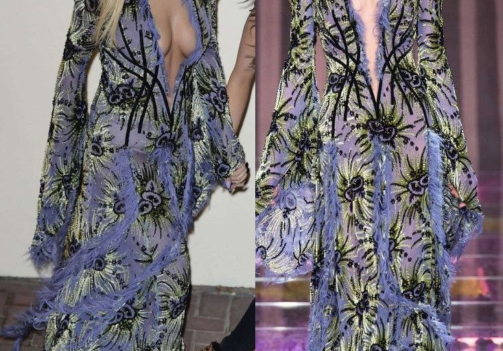 Hot! or Hmm… Rita Ora’s <em>X-Factor UK</em> Atelier Versace Fall 2015 Long Sleeve Plunging Embellished Gown