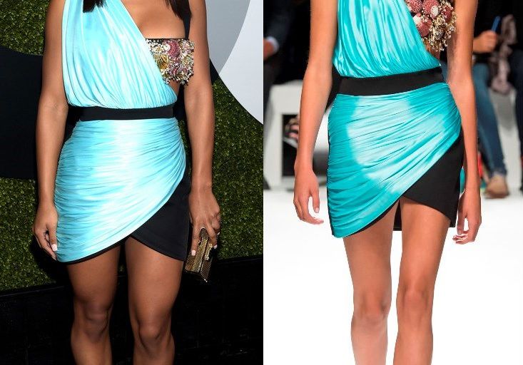Hot! or Hmm… Serayah’s 2015 GQ Men of the Year Awards Fausto Puglisi Spring 2016 Embellished Bodice and Draped Mini Dress