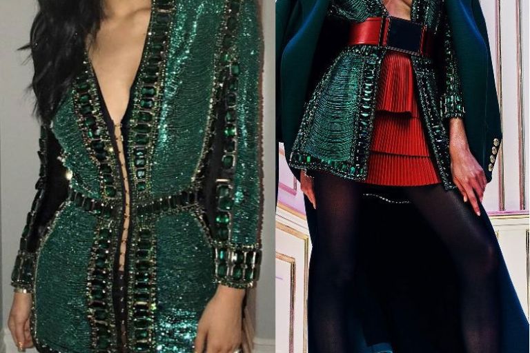 Hot! or Hmm… Kylie Jenner’s Instagram Balmain Pre-Fall 2015 Green Embellished Fringe Dress