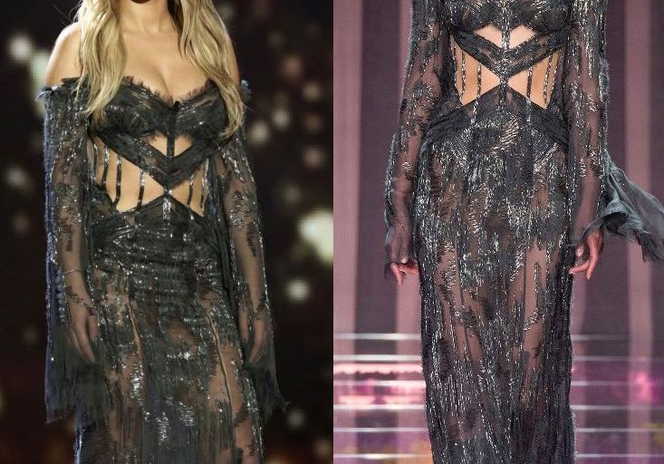 Hot! or Hmm… Rita Ora’s <em>X-Factor UK</em> Atelier Versace Fall 2015 Off The Shoulder Sheer Embellished Dress