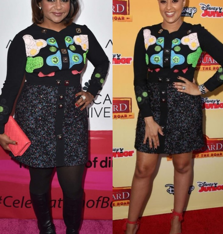 Who Wore It Better? Mindy Kaling vs. Tia Mowry-Hardrict in Peter Pilotto’s Counter Crepe Mini Dress