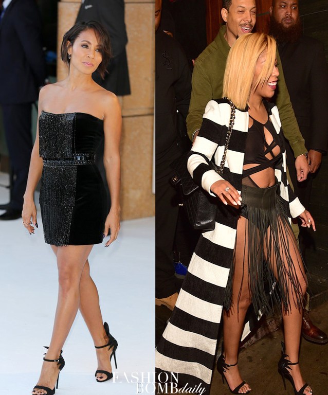 Who Wore it Better? K. Michelle vs. Jada Pinkett Smith in Giuseppe Zanotti’s Crystal Studded Jagged Suede Sandals