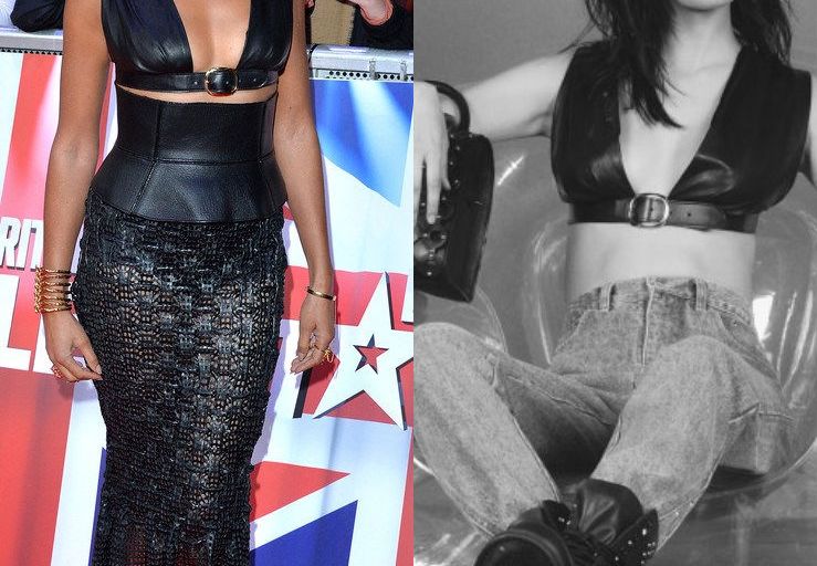 Hot! or Hmm… Alesha Dixon’s <em>Britain’s Got Talent</em> London Auditions Zana Bayne Fall 2015 Black Leather Belted Crop Top, Vivian Corset Belt, and Martina Spetlova Spring 2016 Black Sheer Perforated Pencil Skirt