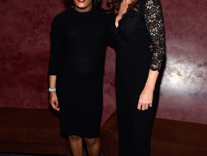 Splurge: Caitlyn Jenner’s <em>Tangerine</em> Los Angeles Screening Diane von Furstenberg Black Lace and Crepe Marlowe Wrap Front Jumpsuit