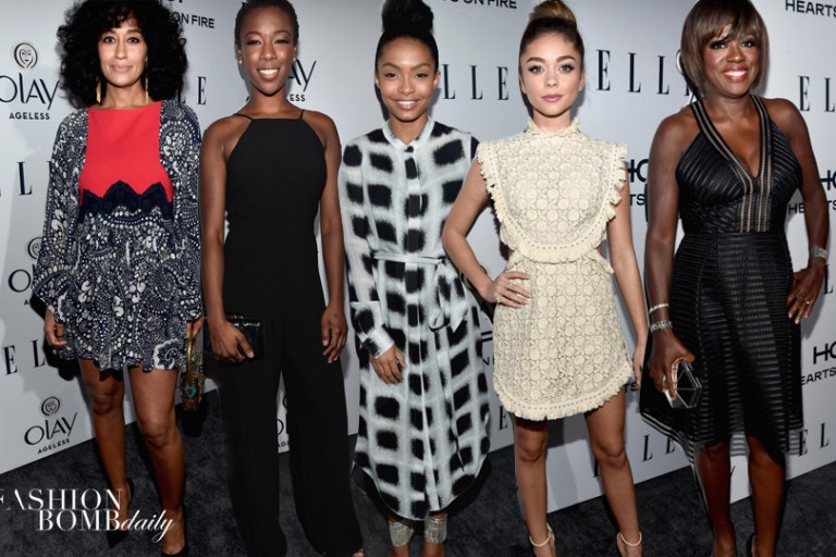 On the Scene: ELLE’s 6th Annual Women in Television Dinner featuring Samira Wiley in Black Halo, Viola Davis in Carmen Marc Valvo, Tracee Ellis Ross in Chloe, and more!