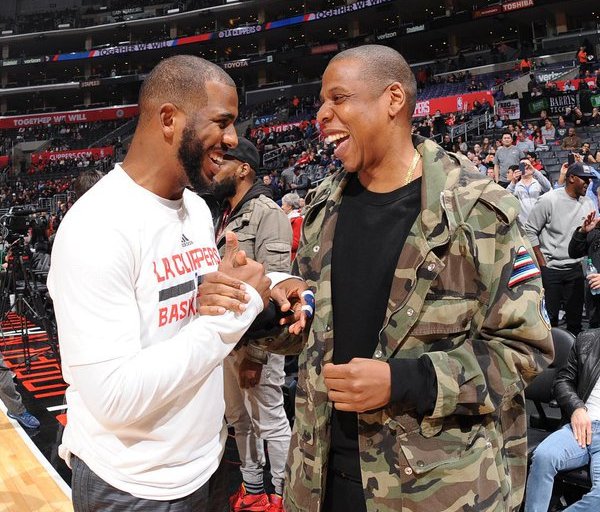 Men’s Fashion Flash: Jay-Z’s Miami Heat vs. Los Angeles Clippers Game Saint Laurent Oversized Camouflage Patched Printed Hooded Parka