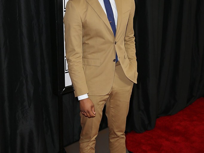 Men’s Fashion Flash: Michael B. Jordan’s 40th Annual Los Angeles Film Critics Association Awards Salvatore Ferragamo Spring 2016 Khaki Suit