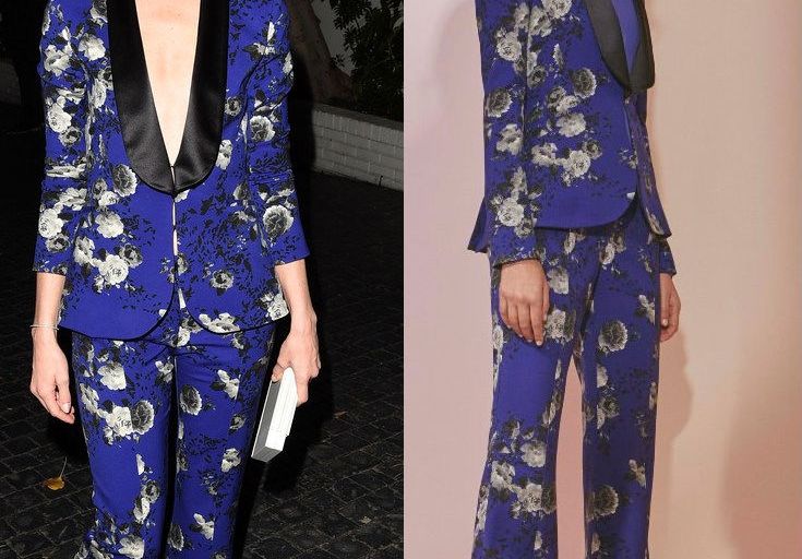 Hot! or Hmm… Michelle Monaghan’s W Magazine Golden Globes Best Performances Celebration Prabal Gurung Pre-Fall 2016 Navy Floral Print Suit