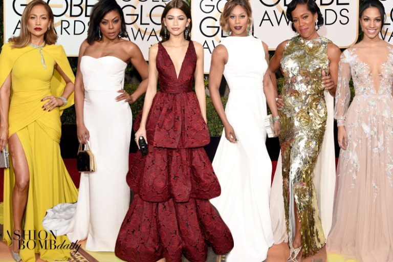 On the Scene: The 73rd Annual Golden Globes with Jennifer Lopez in Giambattista Valli, Taraji P. Henson in Stella McCartney, Zendaya Coleman in Marchesa, and More!